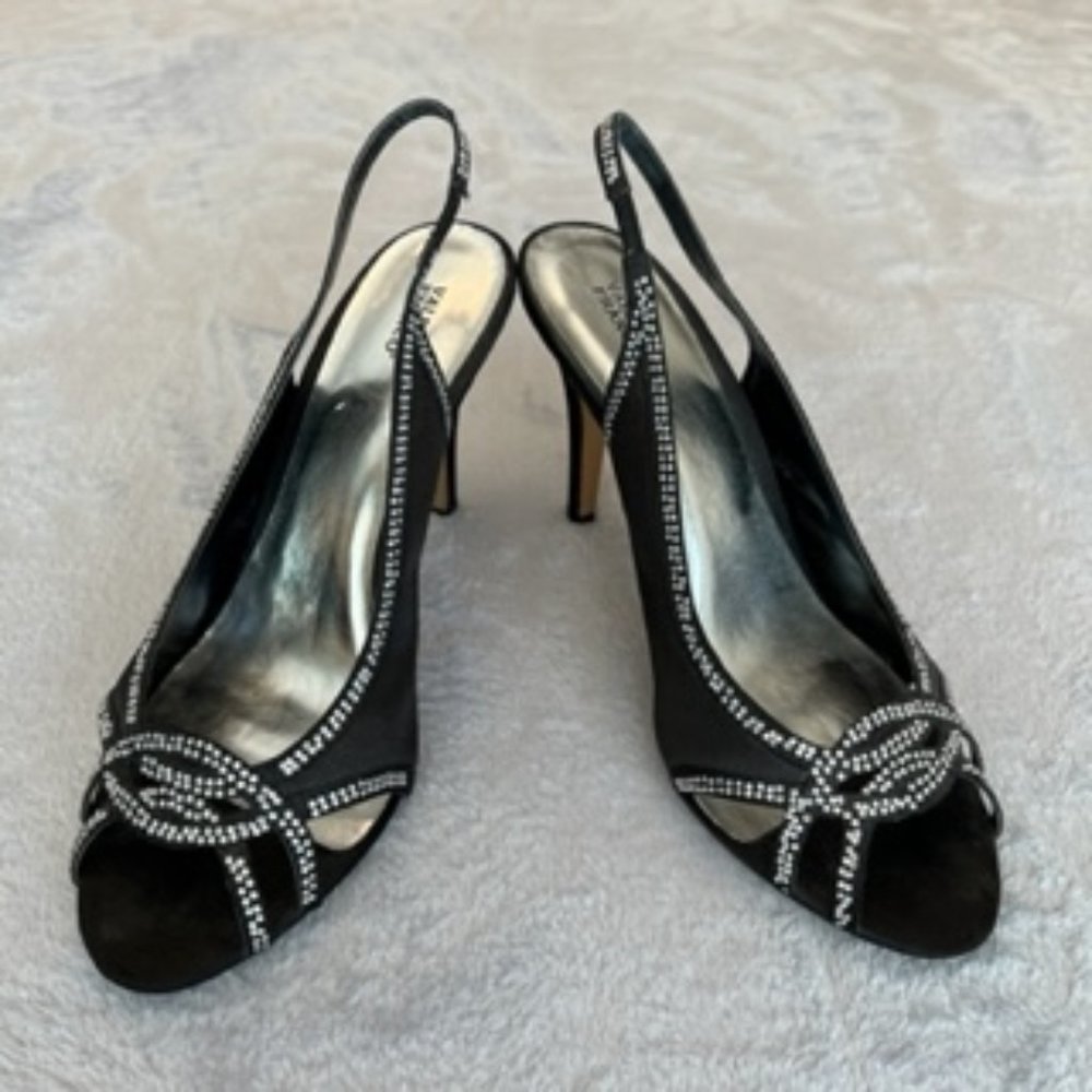 Valenti Franco Women's High Heels Sequin 10 Black